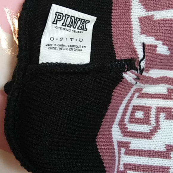 Pink Victoria Secret pom pom beanie - Picture 5 of 8